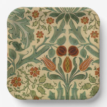 William Morris herfstkleuren, vintage bloempatroon