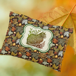 William Morris herfstkussen met kat Accent Kussen