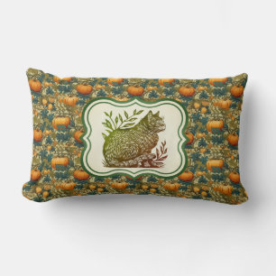 William Morris  herfstpompoenen met kat Kussen