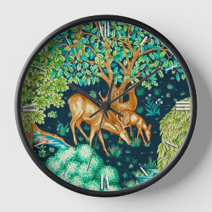 William Morris hert bij een beek Blauw en Groen