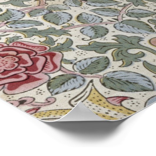 William Morris - Het Roos Pattern Poster (Hoek)
