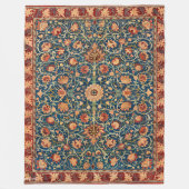William Morris. Holland Park Carpet. Fleece Deken (Voorkant)