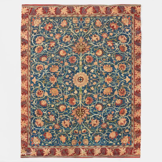 William Morris. Holland Park Carpet. Fleece Deken (Voorkant)