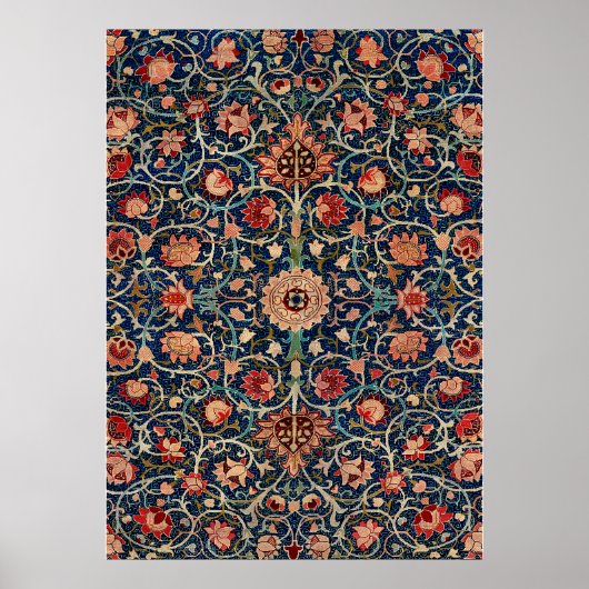 William Morris Holland Park Carpet Pattern Design Poster (Voorkant)