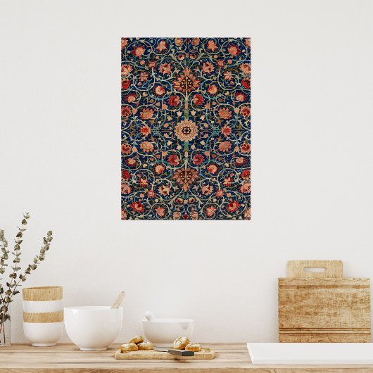 William Morris Holland Park Carpet Pattern Design Poster (Keuken)