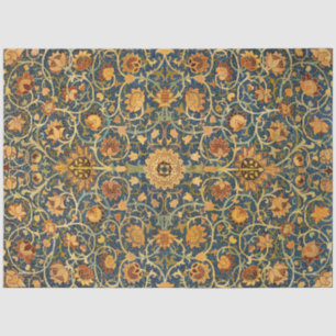 William Morris Holland Park Navy Tapijt Kunst Tissuepapier