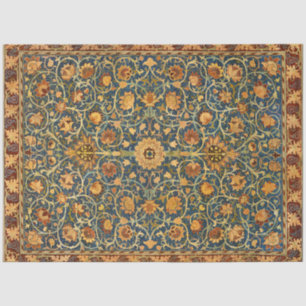William Morris Holland Park Navy Tapijt Kunst Tissuepapier