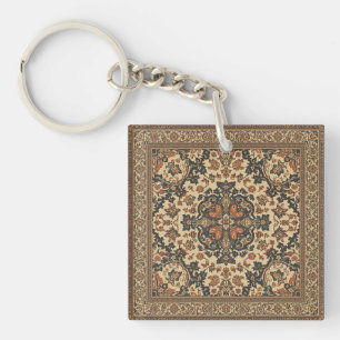 William Morris Holland Park Tapijt Vintage patroon Sleutelhanger