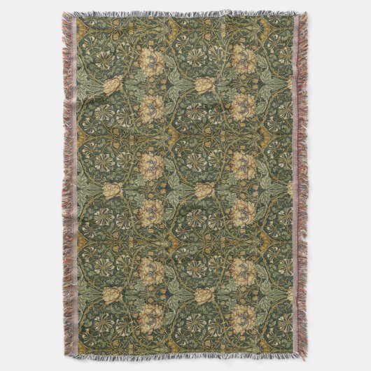 William Morris Honeysuckle |  bloem Deken (Voorkant Verticaal)