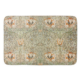 William Morris Honeysuckle Botanical Peach Green Badmat