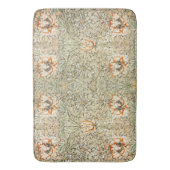 William Morris Honeysuckle Botanical Peach Green Badmat (Voorkant Verticaal)