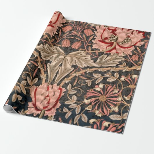 William Morris Honeysuckle Cadeaupapier (Uitgerold)