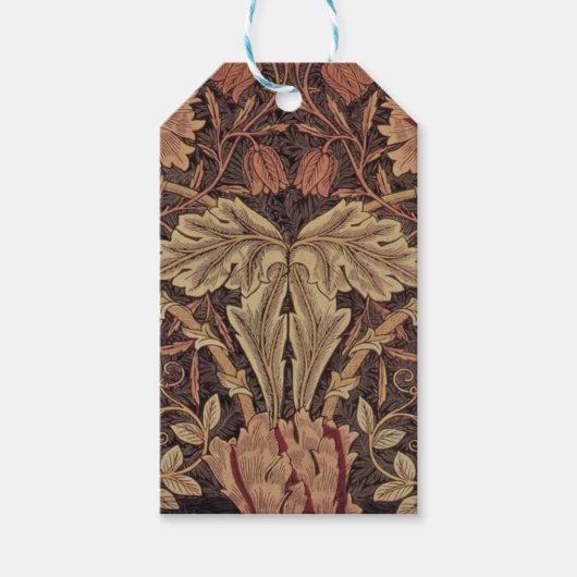 William Morris Honeysuckle Classic Engelse kunst Cadeaulabel (Voorkant)