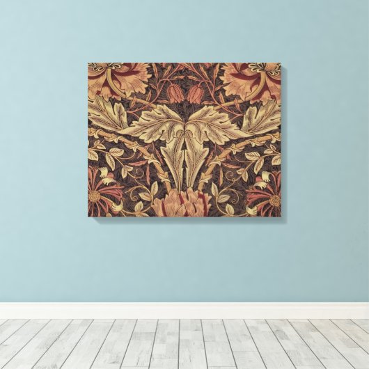 William Morris Honeysuckle Classic Engelse kunst Canvas Afdruk (Insitu (Houten vloer))