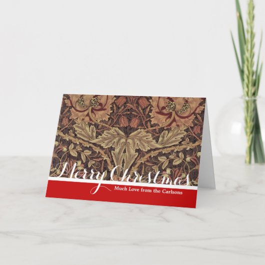 William Morris Honeysuckle Classic Engelse kunst Feestdagen Kaart (Voorkant)