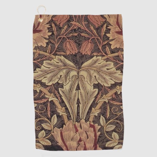 William Morris Honeysuckle Classic Engelse kunst Golfhanddoek (Voorkant)