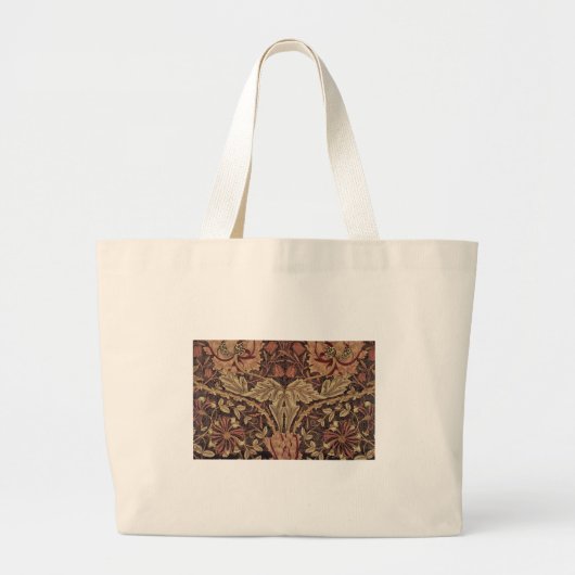 William Morris Honeysuckle Classic Engelse kunst Grote Tote Bag (Voorkant)