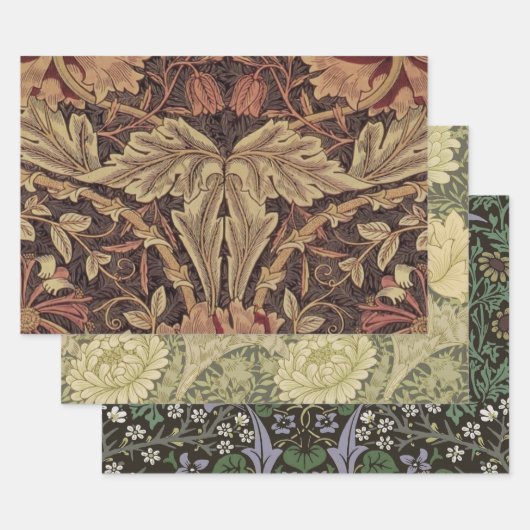 William Morris Honeysuckle Classic Engelse kunst Inpakpapier Vel (Set)