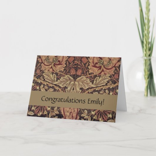 William Morris Honeysuckle Classic Engelse kunst Kaart (Voorkant)