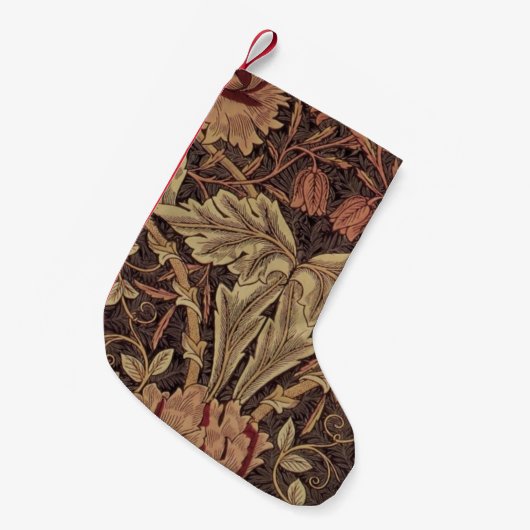William Morris Honeysuckle Classic Engelse kunst Kleine Kerstsok (Voorkant (Hangend))