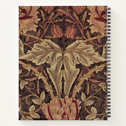 William Morris Honeysuckle Classic Engelse kunst Notitieboek (Achterkant)