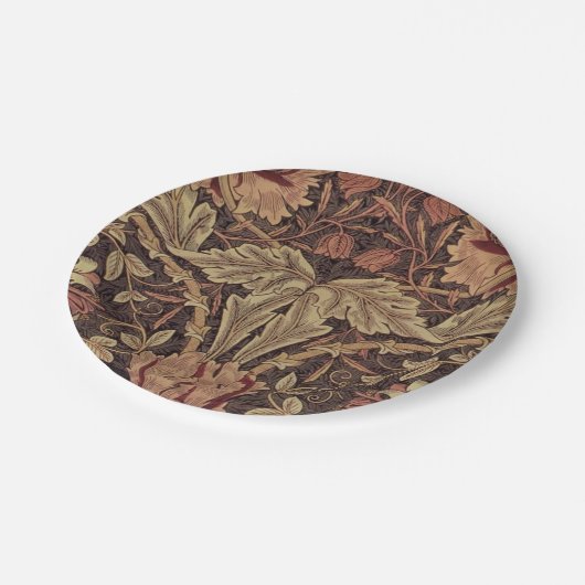 William Morris Honeysuckle Classic Engelse kunst Papieren Bordje (Gekanteld)