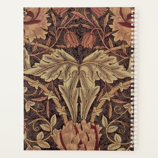 William Morris Honeysuckle Classic Engelse kunst Planner (Achterkant)