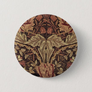 William Morris Honeysuckle Classic Engelse kunst Ronde Button 5,7 Cm