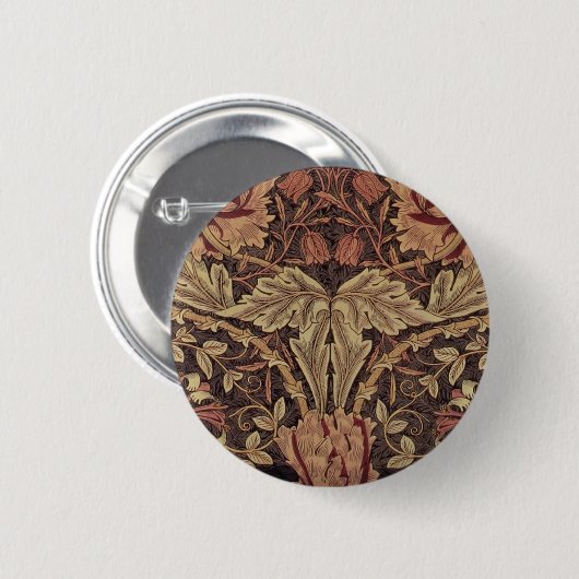 William Morris Honeysuckle Classic Engelse kunst Ronde Button 5,7 Cm (Voorkant /achterkant)