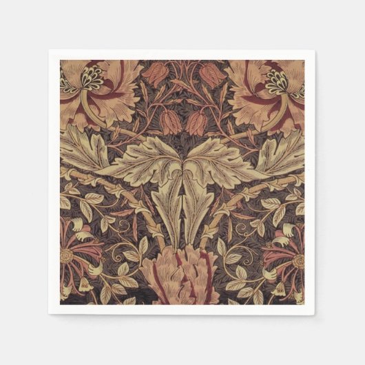 William Morris Honeysuckle Classic Engelse kunst Servet (Voorkant)