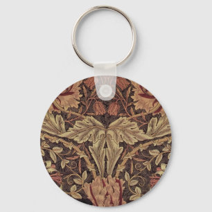 William Morris Honeysuckle Classic Engelse kunst Sleutelhanger