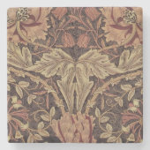 William Morris Honeysuckle Classic Engelse kunst Stenen Onderzetter (Voorkant)