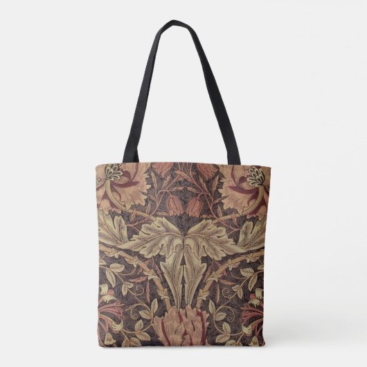 William Morris Honeysuckle Classic Engelse kunst Tote Bag (Achterkant)