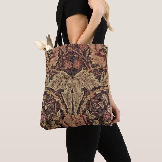 William Morris Honeysuckle Classic Engelse kunst Tote Bag (Dichtbij)