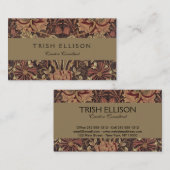 William Morris Honeysuckle Classic Engelse kunst Visitekaartje (Voorkant / Achterkant)