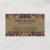 William Morris Honeysuckle Classic Engelse kunst Visitekaartje (Achterkant)