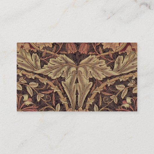 William Morris Honeysuckle Classic Engelse kunst Visitekaartje (Achterkant)