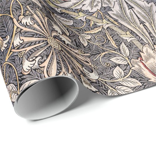 William Morris Honeysuckle Design Cadeaupapier (Rol Hoek)