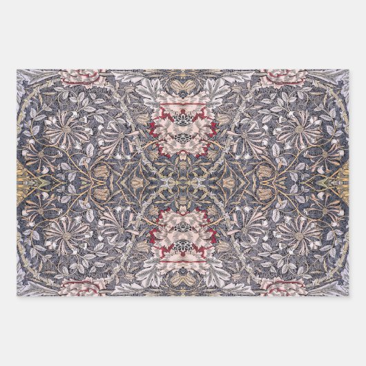 William Morris Honeysuckle Design Inpakpapier Vel (Voorkant 3)