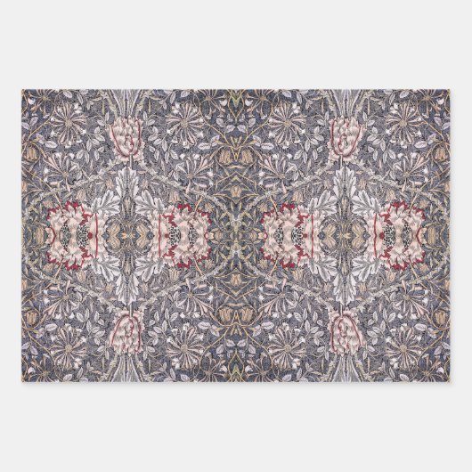 William Morris Honeysuckle Design Inpakpapier Vel (Voorkant 2)