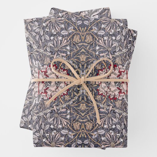 William Morris Honeysuckle Design Inpakpapier Vel (In situ)