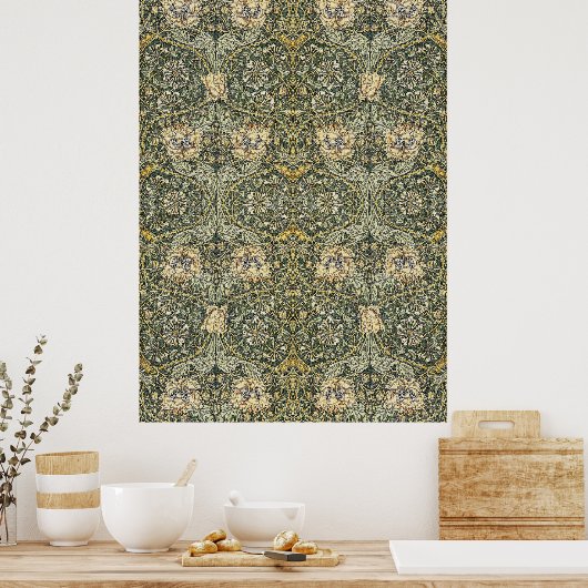 William Morris Honeysuckle Design Poster (Keuken)