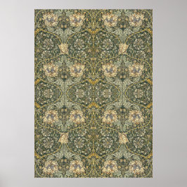 William Morris Honeysuckle Design Poster