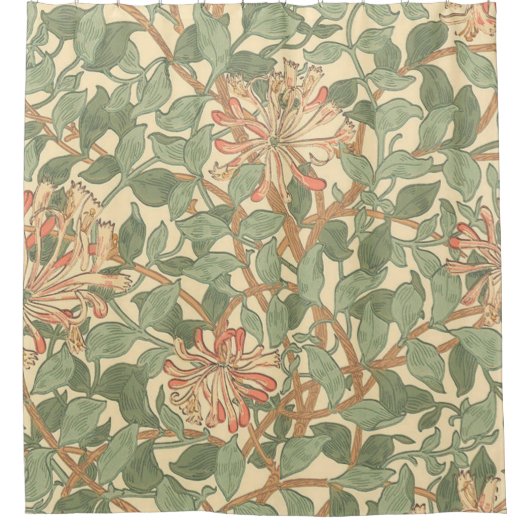 William Morris Honeysuckle Douchegordijn (Voorkant)