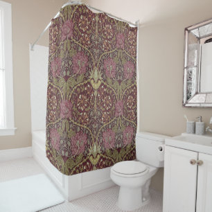 William Morris, Honeysuckle, floral. patroon, kuns Douchegordijn