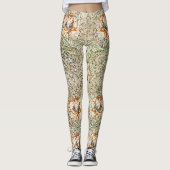 William Morris Honeysuckle Floral Pattern Leggings (Voorkant)