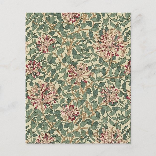 William Morris, Honeysuckle Floral Scrapbook Paper (Voorkant)