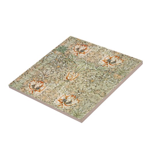 William*Morris  Honeysuckle Floral Tegeltje (Zijkant)