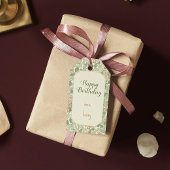 William Morris Honeysuckle Floral  verjaardag Cadeaulabel