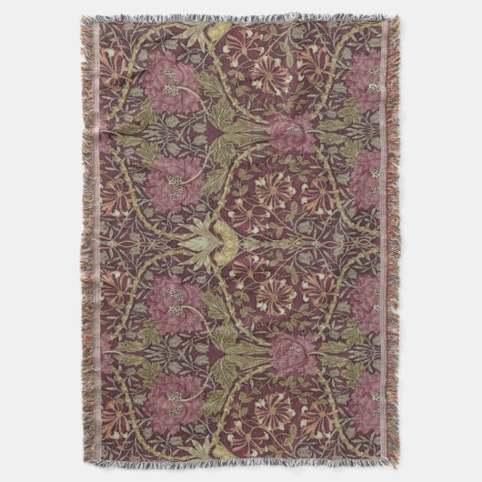 William Morris, Honeysuckle, floreel. patroon, kun Deken (Voorkant Verticaal)